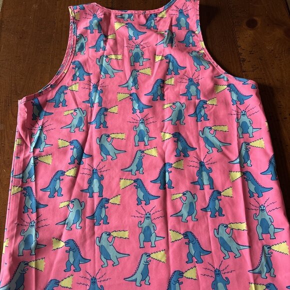 Men’s Chubbies Hear Me Roar Pink Dinosaurs Shirt Size Medium Indi Surf - Picture 6 of 7